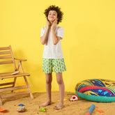 Kids Neon Seahorse Swim Short